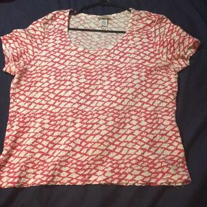 X-Large Pink and White Shirt